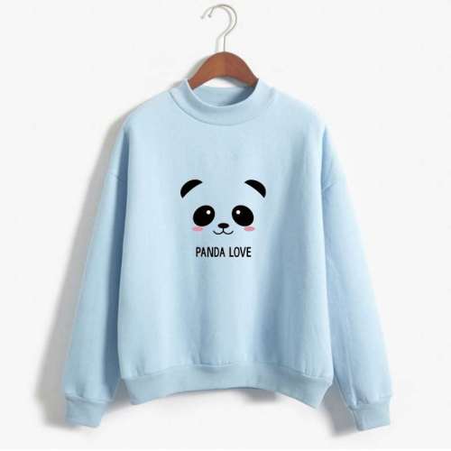 Hiphop Panda Love Print Pullover Sweatshirt