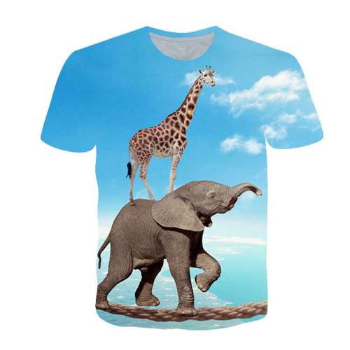 Family Matching Tshirts Unisex Elephant Print Top
