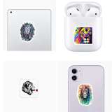 5 Different Sheets 3D Lion Stickers
