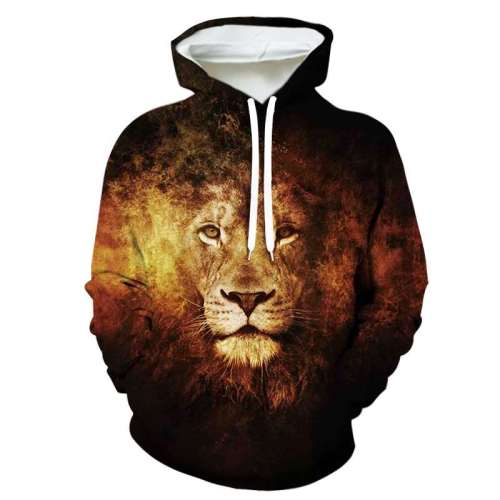 Black And Gold Lion Hoodie