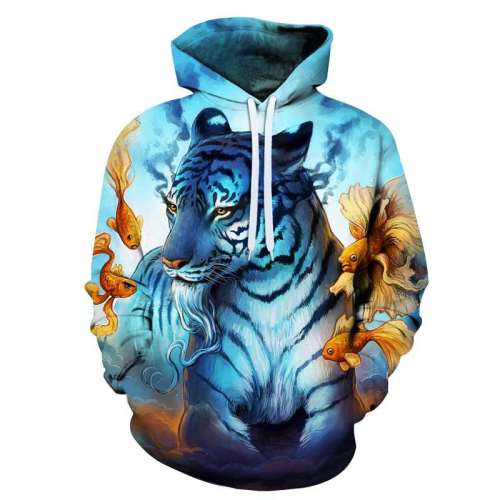 Blue Tiger Hoodie