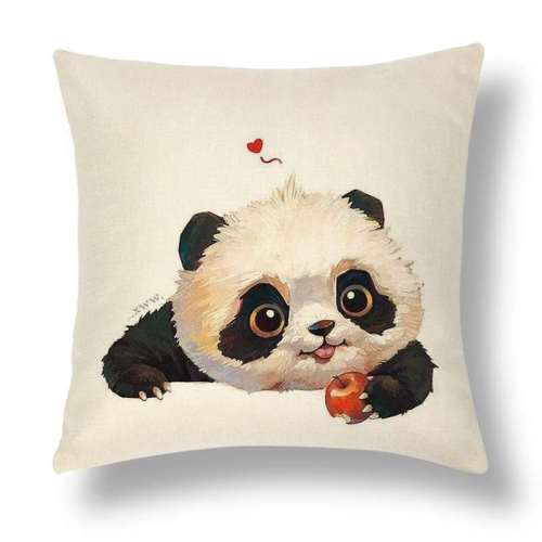 3D Panda Print Cushion Cover Throw Pillow Case