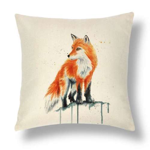 Home Decorations Wild Animal Fox Throw Pillow Case Sofa Couch Pillowcase Cushion Cover