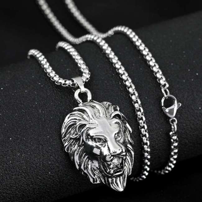 Lion Necklace Mens