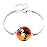 Silver Panda Bangle Bracelet