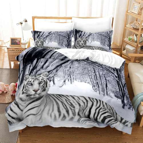 White Tiger Bed Set
