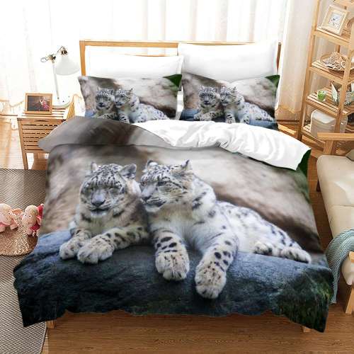 3D Leopard Print Bedding Set