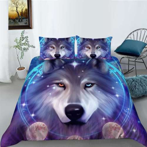 Galaxy Wolf Bed Set