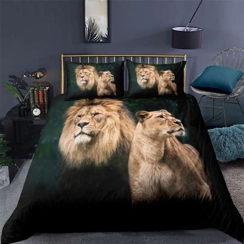 Lion Print Bed Sheets