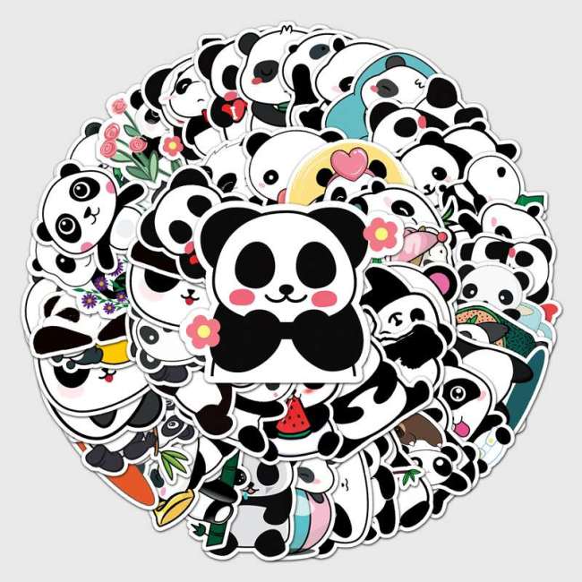 5 Different Sheets 3D Panda Stickers