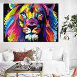 Lion Colorful Painting