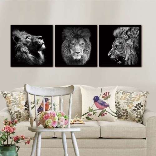 Lion Decorative Canvas Wall Art (No Frame)