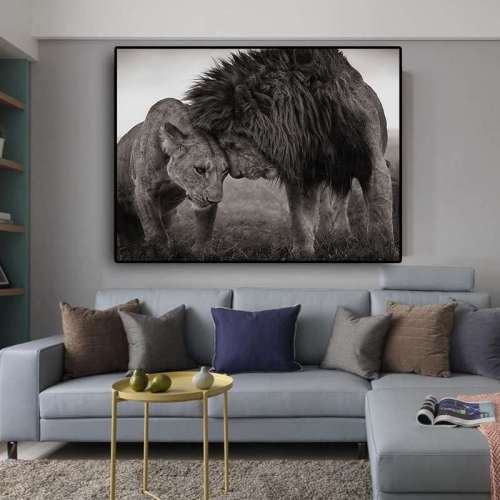 Lion Couple Painting