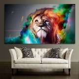 Colorful Lion Painting