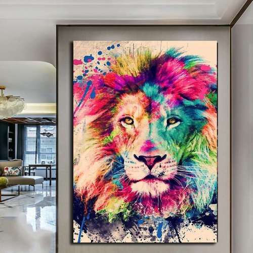 Lion Oil Painting