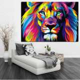 Lion Colorful Painting