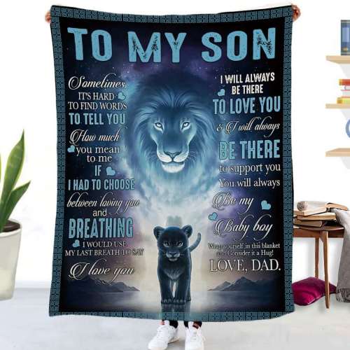 To My Son Lion Blanket
