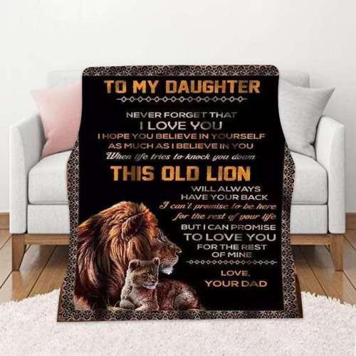 To My Daughter Lion Blanket