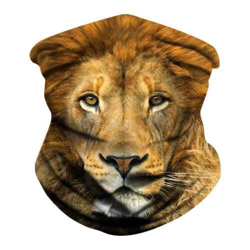 Lion Print Bandana Headband Headwear Facemask