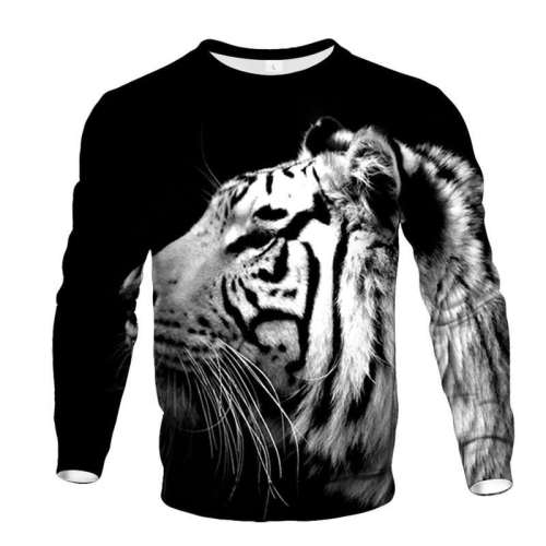 Black Sweatshirt With Tiger