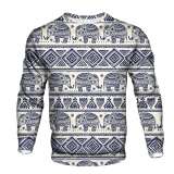 Unisex Elephant Print Pullover Sweatshirts