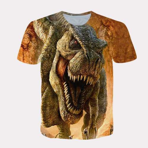 Family Matching T-shirts Unisex Dinosaur Print Tops