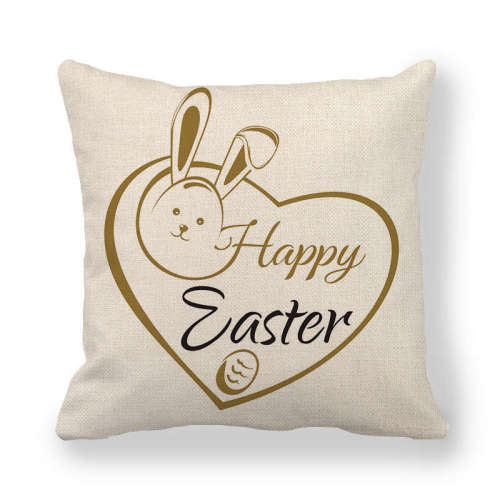 Easter Day Bunny Print Cushion Cover Throw Pillow Case