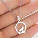 Wolf Howling Necklace