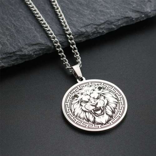 Stainless Steel Lion Pendant Necklace