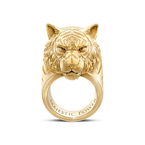 Gold Unisex Tiger Rings