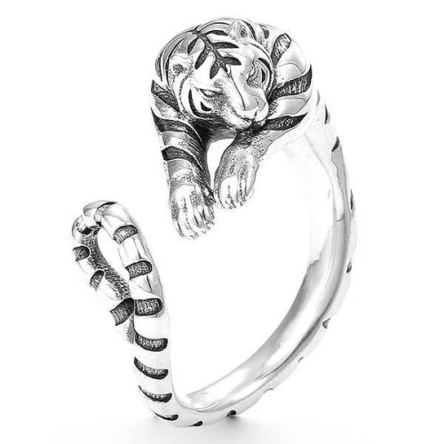 Men Adjustable Tiger Open Rings