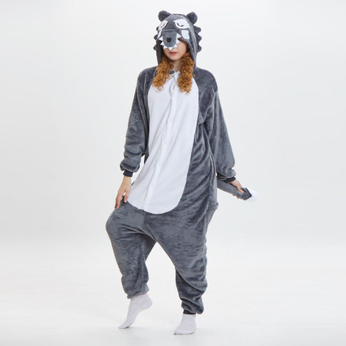 Unisex Adult Wolf Onesie Kigurumi Pajamas Cosplay Costume