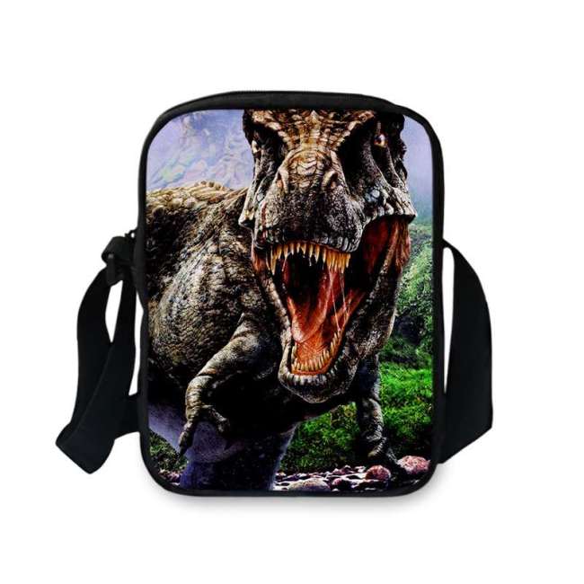 Dinosaur Print Oxford Crossbody Bag