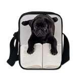 Dog Puppy Print Oxford Crossbody Bag