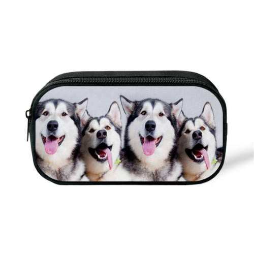 Dog Puppy Print Oxford Portable Mini Cosmetic Storage Bag Coin Purse