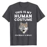 Designed Family Matching T-shirts Unisex Wolf Print Tops
