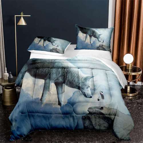 Wolf Comforter Set Queen