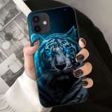 Tiger Print Iphone 12 Pro Max Case Shockproof Anti-Scratch TPU Cover For Iphone 7/8/11/XS/11/12