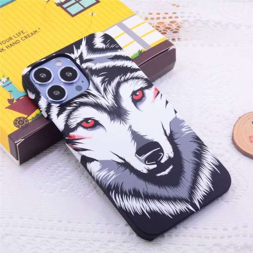 Wolf Print Iphone 13 Pro Max Glow in the Dark Case Shockproof Anti-Scratch Frosted Cover For Iphone 7/8/11/XS/11/12/13