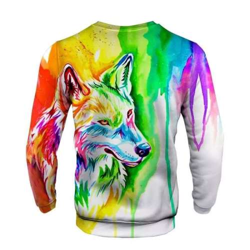 Sweatshirt With Wolf Print