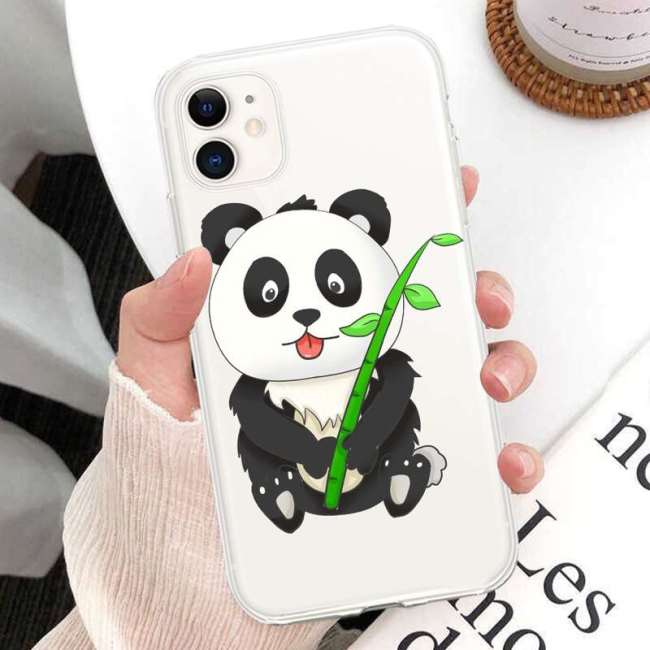 Panda Print Iphone 13 Pro Max Case Shockproof Anti-Scratch TPU Cover For Iphone 7/8/11/XS/11/12/13