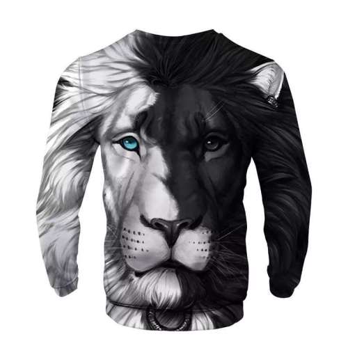 Black And White Lion Sweatshirt