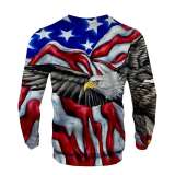 Unisex Eagle Print Pullover Sweatshirts