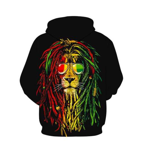 Family Matching Hoodies Unisex Lion Print Pullover Sweatshirt