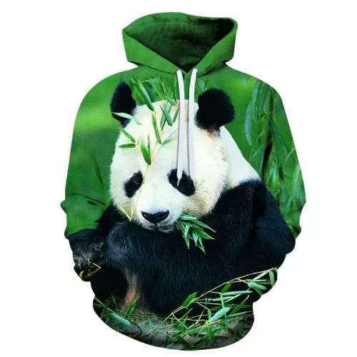 Family Matching Hoodies Unisex Panda Print Pullover Sweatshirt