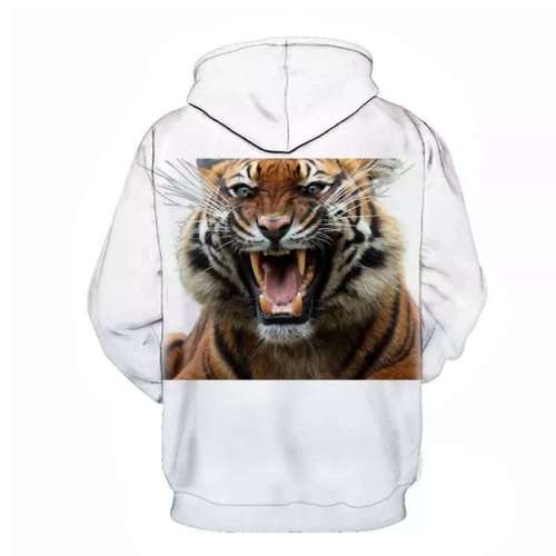 Family Matching Hoodies Unisex Tiger Print Pullover Sweatshirt