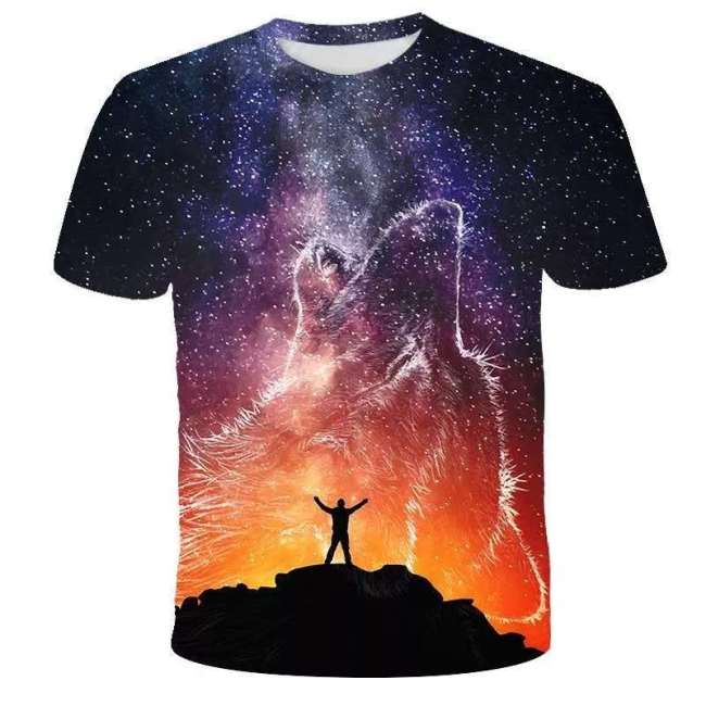 Galaxy Wolf T shirt