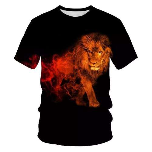 Black And Red Lion Shirt
