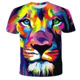 Colorful Lion Print Shirt