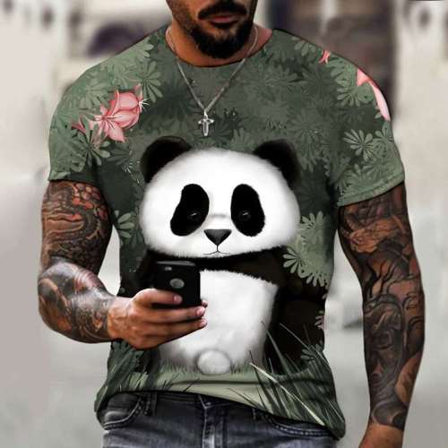 Family Matcching T-shirts Unisex Panda Print Tops